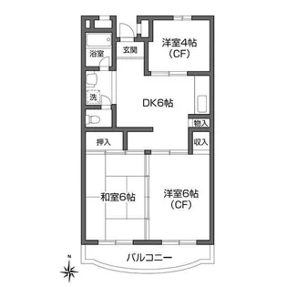 ファルム烏山【4階】の間取り