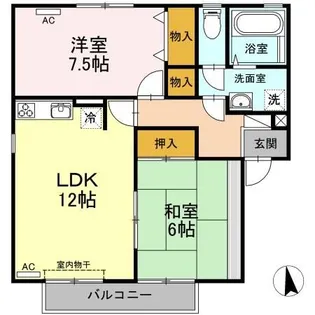 コートルミエール A棟【1階】の間取り