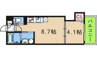 BUZZ北加賀屋【3階】の間取り
