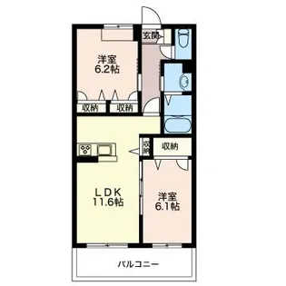ソレアードI【2階】の間取り