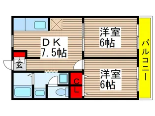 メゾンナカムラV【2階】の間取り