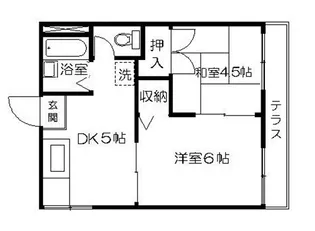 コーポ蓮見【1階】の間取り