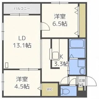 クレストハウス1816【4階】の間取り