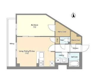 Monkstown夏目坂【4階】の間取り