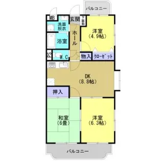 ユーミーGRANDIR【1階】の間取り