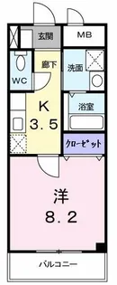 スタディオ・フラット田島【2階】の間取り