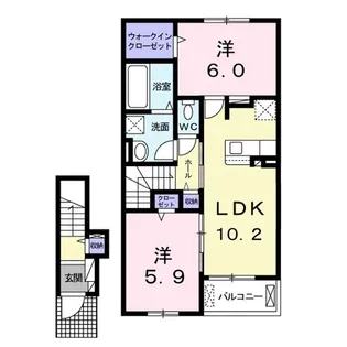 ピノ・ドルチェII【2階】の間取り