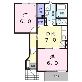 NEWエクセル弐番館【1階】の間取り