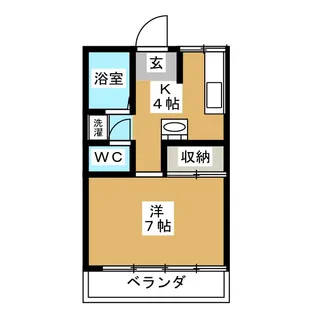 コーポはすみA【1階】の間取り