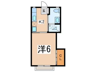 ハイツ天野A【2階】の間取り