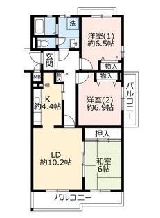 URコンフォールかぶと台【4階】の間取り