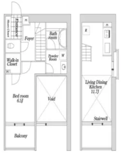 KDX大伝馬レジデンス【5階】の間取り