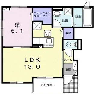 アパルトモン レガート【1階】の間取り