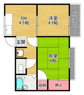 ジョリーハウス【1階】の間取り