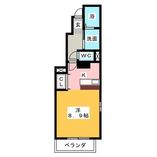 カーサ・ミニョン【1階】の間取り