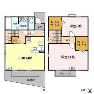クレールヴィラ三和 Dの間取り