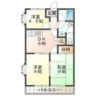 ダイアナポリス鳥居 II【2階】の間取り