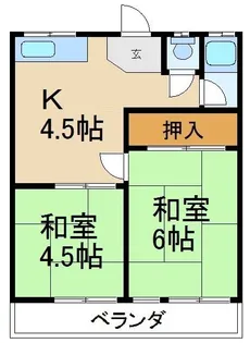 森岡マンション2号館【2階】の間取り