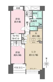 本郷真砂パークハウス弐番館【8階】の間取り