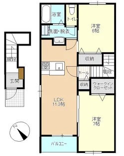 グランデ クォーレ【2階】の間取り