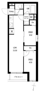 プレセダン千駄木【3階】の間取り