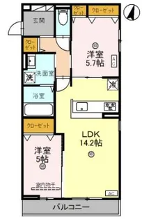 アルシオーネ初芝【3階】の間取り