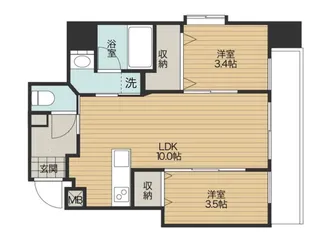 小川町庚子館【9階】の間取り