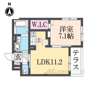シャルマン唐橋南2【1階】の間取り