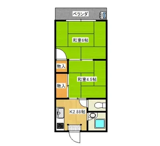 京山コーポ【5階】の間取り
