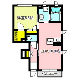 ル・シーニュA【1階】の間取り