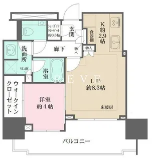 ザ・パークハウス日本橋蛎殻町レジデンス【2階】の間取り