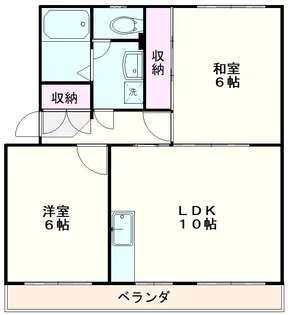 コーポサンライズB棟【3階】の間取り
