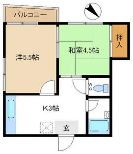 シャトレーヌ伏見【2階】の間取り