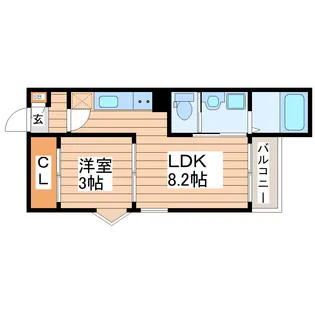 REGALEST北仙台駅【2階】の間取り