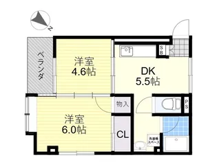 コーポ松原【2階】の間取り