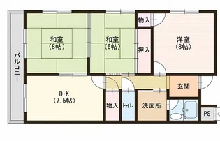 平成マンション【3階】の間取り