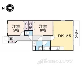 シャン・ド・フルール1番館【1階】の間取り