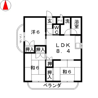 RTB打中【3階】の間取り