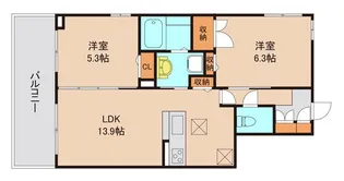 カーサ サルヴァトーレ【2階】の間取り