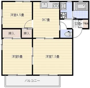 グランディールII【1階】の間取り