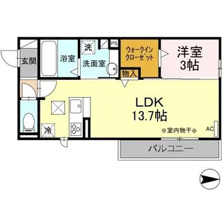 TORISIA添地町【1階】の間取り