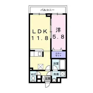エフ・アクアレル【1階】の間取り