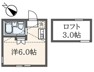 ユナイト生麦ミケランジェロ【1階】の間取り