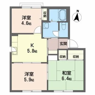 コンフォルタ藤沢町 D【1階】の間取り