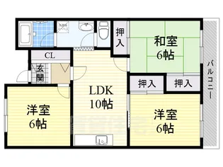 アルテミス弁天【1階】の間取り