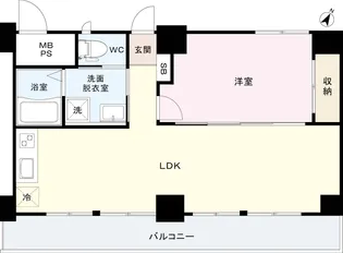 本町スカイハウス【6階】の間取り