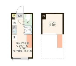 ハーモニーテラス西荻北【1階】の間取り