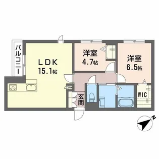 シャーメゾン ベルヴィル【2階】の間取り