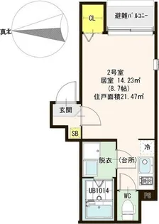 アミュゼ【1階】の間取り