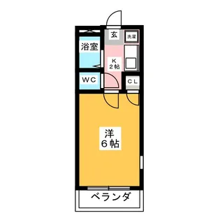キャッスルハウス田園【1階】の間取り